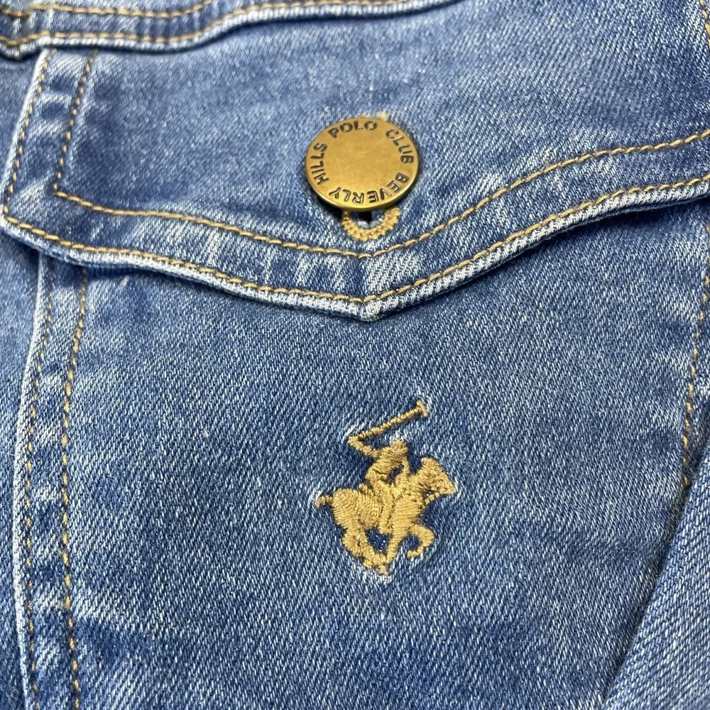 NWT Beverly Hills Polo Club Denim Long Sleeve Pockets‎ Logo Jacket girl's 10